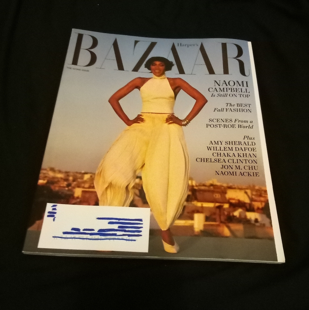 Harper's Bazaar Magazine Naomi Campbell September 2024 The Icons Issue